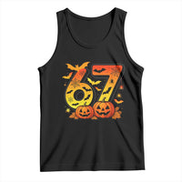 Funny 67 Halloween Tank Top Spooky Six Seven Meme Gen Alpha Slang - Wonder Print Shop