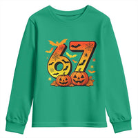 Funny 67 Halloween Youth Sweatshirt Spooky Six Seven Meme Gen Alpha Slang - Wonder Print Shop