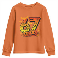 Funny 67 Halloween Youth Sweatshirt Spooky Six Seven Meme Gen Alpha Slang - Wonder Print Shop