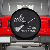 Funny Halloween Spooky Witch Spare Tire Cover Yes I Can Drive A Stick - Wonder Print Shop