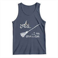 Funny Halloween Spooky Witch Tank Top Yes I Can Drive A Stick - Wonder Print Shop