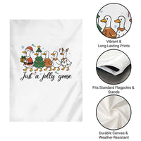 Funny Christmas Silly Goose Garden Flag Just A Jolly Goose Xmas Poultry Animal Humor - Wonder Print Shop