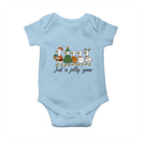 Funny Christmas Silly Goose Baby Onesie Just A Jolly Goose Xmas Poultry Animal Humor - Wonder Print Shop