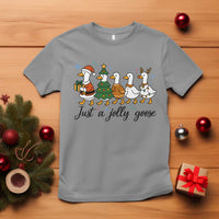 Funny Christmas Silly Goose T Shirt Just A Jolly Goose Xmas Poultry Animal Humor - Wonder Print Shop