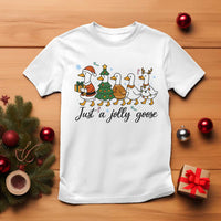 Funny Christmas Silly Goose T Shirt Just A Jolly Goose Xmas Poultry Animal Humor - Wonder Print Shop