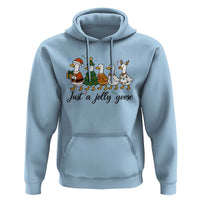 Funny Christmas Silly Goose Hoodie Just A Jolly Goose Xmas Poultry Animal Humor - Wonder Print Shop