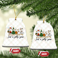 Funny Christmas Silly Goose Ceramic Ornament Just A Jolly Goose Xmas Poultry Animal Humor - Wonder Print Shop