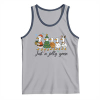 Funny Christmas Silly Goose Tank Top Just A Jolly Goose Xmas Poultry Animal Humor - Wonder Print Shop