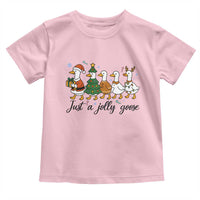 Funny Christmas Silly Goose Toddler T Shirt Just A Jolly Goose Xmas Poultry Animal Humor - Wonder Print Shop