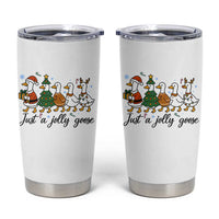 Funny Christmas Silly Goose Tumbler Cup Just A Jolly Goose Xmas Poultry Animal Humor - Wonder Print Shop