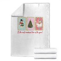 It's The Most Wonderful Time Of The Year Throw Blanket Coquette Christmas - Wonder Print Shop