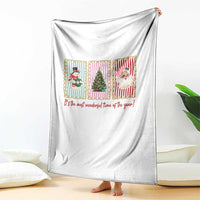 It's The Most Wonderful Time Of The Year Throw Blanket Coquette Christmas - Wonder Print Shop