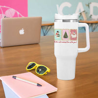 It's The Most Wonderful Time Of The Year Tumbler With Handle Coquette Christmas - Wonder Print Shop