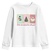 It's The Most Wonderful Time Of The Year Youth Sweatshirt Coquette Christmas - Wonder Print Shop