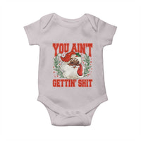 Funny African American Black Santa Christmas Baby Onesie You Aint Getting Shit Inappropriate Xmas - Wonder Print Shop
