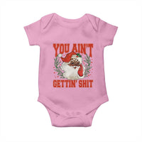 Funny African American Black Santa Christmas Baby Onesie You Aint Getting Shit Inappropriate Xmas - Wonder Print Shop