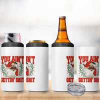 Funny African American Black Santa Christmas 4 in 1 Can Cooler Tumbler You Aint Getting Shit Inappropriate Xmas - Wonder Print Shop