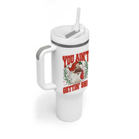 Funny African American Black Santa Christmas Tumbler With Handle You Aint Getting Shit Inappropriate Xmas - Wonder Print Shop