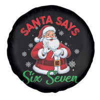 Funny Santa Says Six Seven Spare Tire Cover Christmas 67 Meme Santa Gen Alpha Slang - Wonder Print Shop
