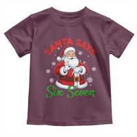 Funny Santa Says Six Seven Toddler T Shirt Christmas 67 Meme Santa Gen Alpha Slang - Wonder Print Shop