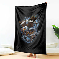 Us Marines Military 250th Anniversary Throw Blanket Bald Eagle Anchor - Wonder Print Shop