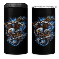 Us Marines Military 250th Anniversary 4 in 1 Can Cooler Tumbler Bald Eagle Anchor - Wonder Print Shop