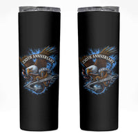 Us Marines Military 250th Anniversary Skinny Tumbler Bald Eagle Anchor - Wonder Print Shop