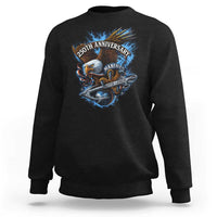 Us Marines Military 250th Anniversary Sweatshirt Bald Eagle Anchor - Wonder Print Shop