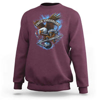 Us Marines Military 250th Anniversary Sweatshirt Bald Eagle Anchor - Wonder Print Shop
