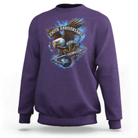 Us Marines Military 250th Anniversary Sweatshirt Bald Eagle Anchor - Wonder Print Shop
