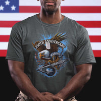Us Marines Military 250th Anniversary T Shirt Bald Eagle Anchor - Wonder Print Shop