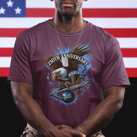 Us Marines Military 250th Anniversary T Shirt Bald Eagle Anchor - Wonder Print Shop