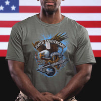 Us Marines Military 250th Anniversary T Shirt Bald Eagle Anchor - Wonder Print Shop