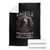 250 years Of America Independence Throw Blanket 250th American Anniversary Bald Eagle - Wonder Print Shop