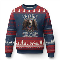 250 years Of America Independence Ugly Christmas Sweater 250th American Anniversary Bald Eagle - Wonder Print Shop