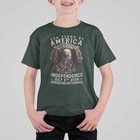 250 years Of America Independence T Shirt For Kid 250th American Anniversary Bald Eagle - Wonder Print Shop