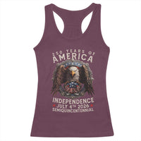 250 years Of America Independence Racerback Tank Top 250th American Anniversary Bald Eagle - Wonder Print Shop
