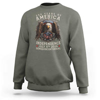 250 years Of America Independence Sweatshirt 250th American Anniversary Bald Eagle - Wonder Print Shop