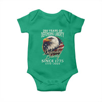 Patriotic USA Army Military 250th Anniversary Baby Onesie 250 Years Of Defending Liberty Since 1775 - Wonder Print Shop