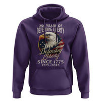 Patriotic USA Army Military 250th Anniversary Hoodie 250 Years Of Defending Liberty Since 1775 - Wonder Print Shop