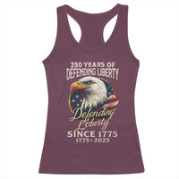 Patriotic USA Army Military 250th Anniversary Racerback Tank Top 250 Years Of Defending Liberty Since 1775 - Wonder Print Shop