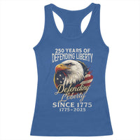 Patriotic USA Army Military 250th Anniversary Racerback Tank Top 250 Years Of Defending Liberty Since 1775 - Wonder Print Shop