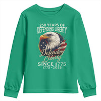 Patriotic USA Army Military 250th Anniversary Youth Sweatshirt 250 Years Of Defending Liberty Since 1775 - Wonder Print Shop