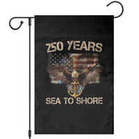 US Navy Military 250th Anniversary Garden Flag 250 Years Sea To Shore Bald Eagle - Wonder Print Shop