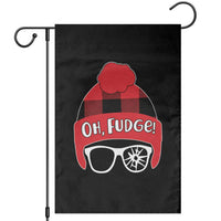 Funny Christmas Movie Garden Flag Oh Fudge Buffalo Plaid Printed Graphic Beanie Cap - Wonder Print Shop