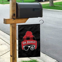 Funny Christmas Movie Garden Flag Oh Fudge Buffalo Plaid Printed Graphic Beanie Cap - Wonder Print Shop