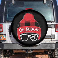 Funny Christmas Movie Spare Tire Cover Oh Fudge Buffalo Plaid Printed Graphic Beanie Cap - Wonder Print Shop