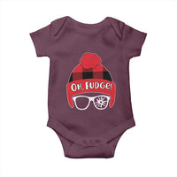 Funny Christmas Movie Baby Onesie Oh Fudge Buffalo Plaid Printed Graphic Beanie Cap - Wonder Print Shop