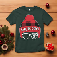 Funny Christmas Movie T Shirt Oh Fudge Buffalo Plaid Printed Graphic Beanie Cap - Wonder Print Shop