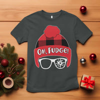 Funny Christmas Movie T Shirt Oh Fudge Buffalo Plaid Printed Graphic Beanie Cap - Wonder Print Shop